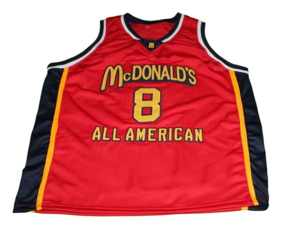 Kobe Bryant #8 McDonald's All American Basketball Jersey Red 2 Kobe Bryant #8 McDonald's All American Basketball Jersey Red
