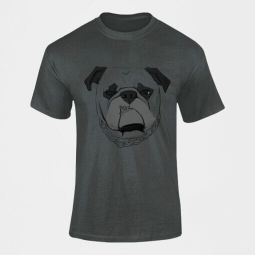 Cute Pug with Chain Necklace Drawing