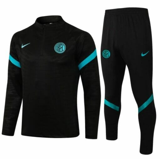 21-22 Inter Milan Black Tracksuit Custom Name and Number