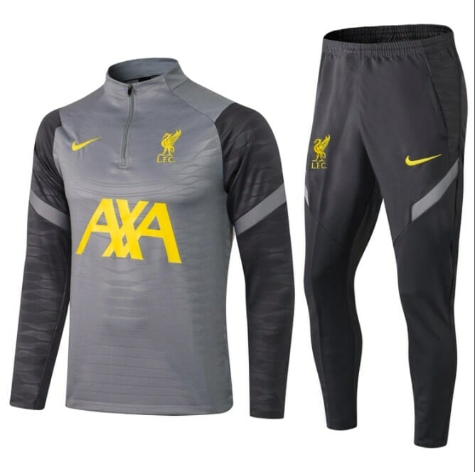 21-22 Liverpool Dark Grey Tracksuit Custom Name and Number 1 21-22 Liverpool Dark Grey Tracksuit