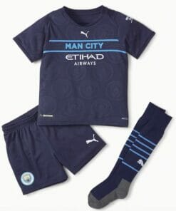 21-22 Manchester City Third Kids Kit Custom Name and Number Jersey