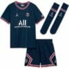 21-22 PSG Home Kids Kit White Custom Name and Number Jersey