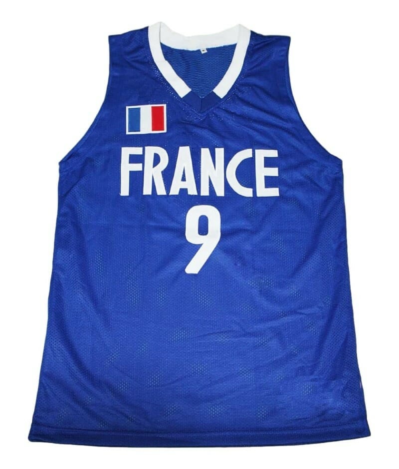 Tony Parker #9 Team France New Basketball Jersey Blue 2 Tony Parker #9 Team France New Basketball Jersey Blue