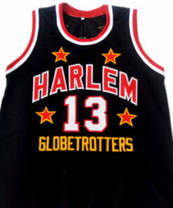 Alternative view of Wilt Chamberlain #13 Harlem Globetrotters Basketball Jersey Black
