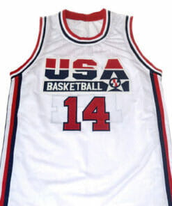 Alonzo Mourning #14 Team USA Basketball Jersey White