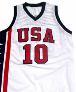 Alternative view of Mike Bibby #10 Team USA Basketball Jersey White