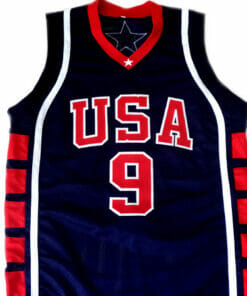 Lebron James #9 Team USA Basketball Jersey Navy Blue
