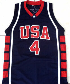 Allen Iverson #4 Team USA Basketball Jersey Navy Blue