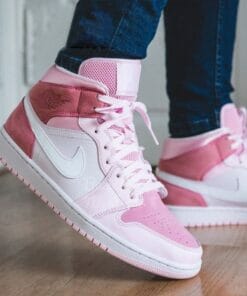 Air Jordan 1 Mid Digital Pink Digital PinkWhite Pink Foam Sail CW5379 600 Womens AJ1 Jordan Sneakers 2 550x550 1
