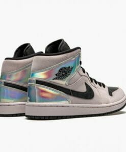 Air Jordan 1 Mid Dirty Powder Iridescent Barely RoseBlackMulti BQ6472 602 MensWomens AJ1 Jordan Sneakers 3 550x550 1