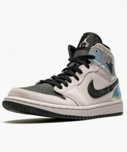 Air Jordan 1 Mid Dirty Powder Iridescent Barely RoseBlackMulti BQ6472 602 MensWomens AJ1 Jordan Sneakers 4 550x550 1