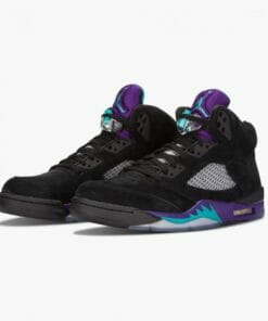Air Jordan 5 Retro Black Grape Unisex Basketball Shoes BlackNew Emerald Grape Ice 136027 007 AJ5 Jordan Sneakers 2 1000x1000 1