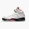 Air Jordan 5 Retro Fire Red Silver Tongue