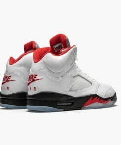 Air Jordan 5 Retro Fire Red Silver Tongue Mens Basketball Shoes True WhiteFire Red Black DA1911 102 AJ5 Jordan Sneakers 3 1000x1000 1