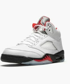 Air Jordan 5 Retro Fire Red Silver Tongue Mens Basketball Shoes True WhiteFire Red Black DA1911 102 AJ5 Jordan Sneakers 4 1000x1000 1