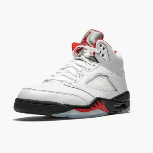 Air Jordan 5 Retro Fire Red Silver Tongue - Image 3