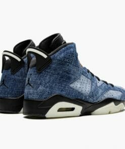 Air Jordan 6 Retro Washed Denim Unisex Basketball Shoes 384664 060 Black SailVarsity Red AJ6 Black Jordan Sneakers 3 1000x1000 1