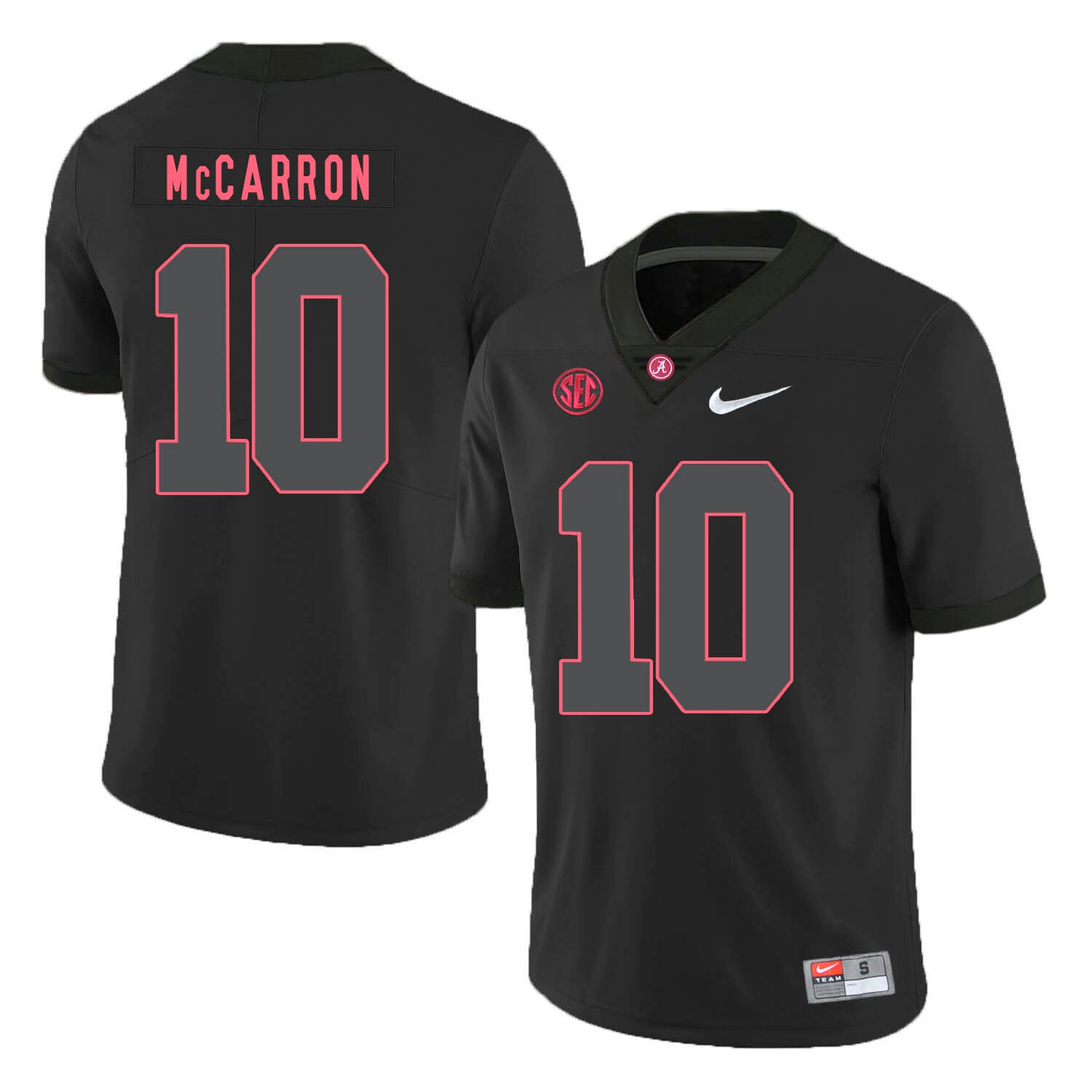 Alabama Crimson Tide #10 A.J McCarron College Football Jersey Black 1 Alabama Crimson Tide #10 A.J McCarron College Football Jersey Black