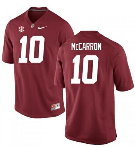 Alabama Crimson Tide #10 AJ McCarron NCAA Football Jersey Red 1 Alabama Crimson Tide #10 AJ McCarron NCAA Football Jersey Red