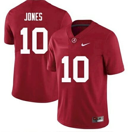 Alabama Crimson Tide #10 Mac Jones NCAA Football Red Jersey 1 Alabama Crimson Tide #10 Mac Jones NCAA Football Red Jersey