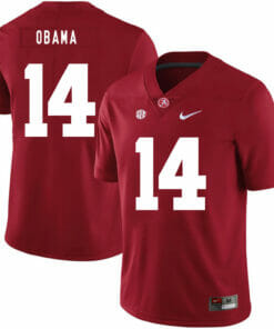 Alabama Crimson Tide #14 Barack Obama College Football Jersey Red