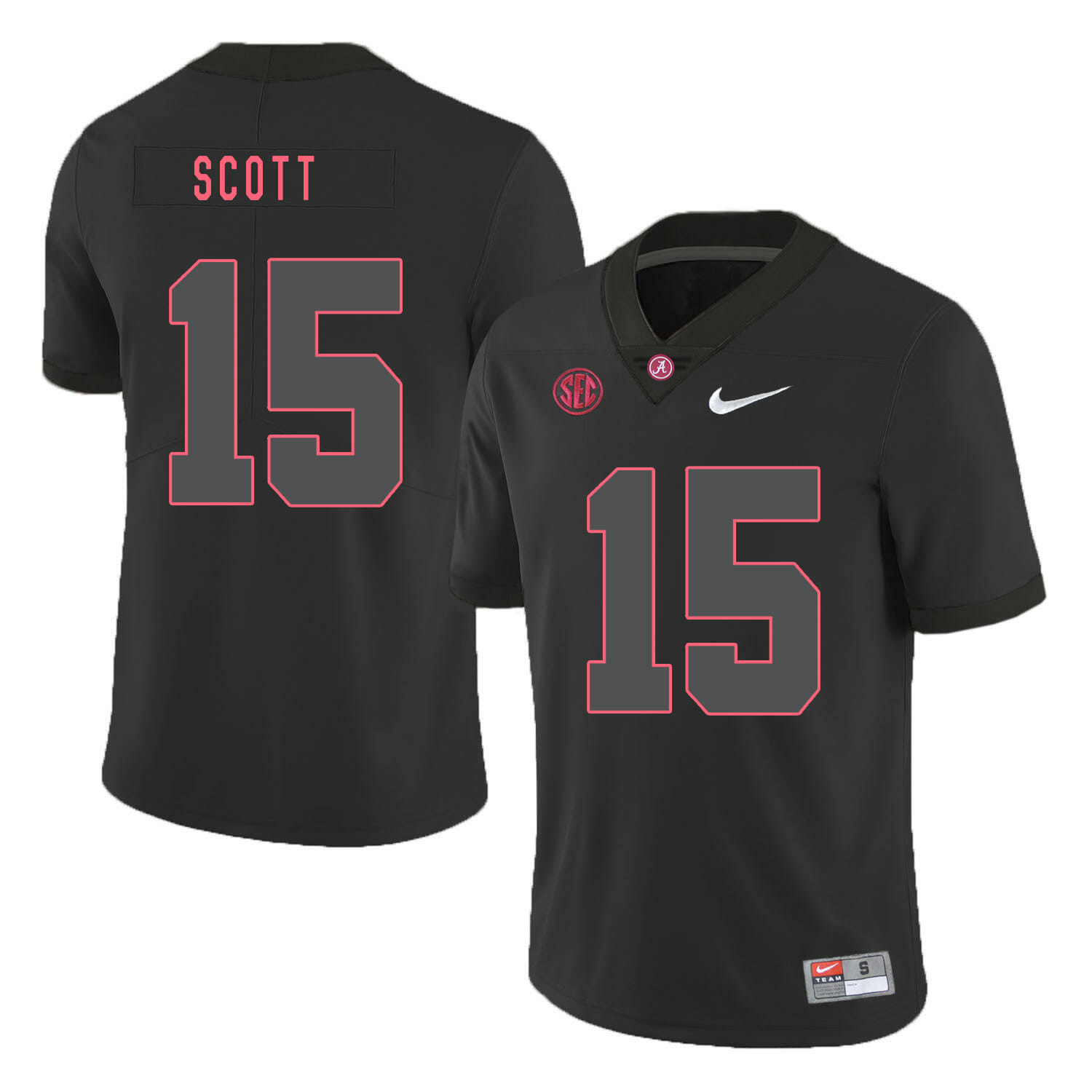 Alabama Crimson Tide #15 JK Scott College Football Jersey Black 1 Alabama Crimson Tide #15 JK Scott College Football Jersey Black
