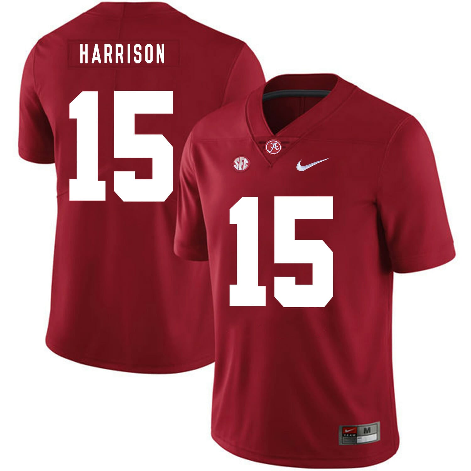 Alabama Crimson Tide #15 Ronnie Harrison College Football Jersey Red 1 Alabama Crimson Tide #15 Ronnie Harrison College Football Jersey Red