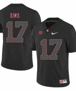 Alabama Crimson Tide #17 Cam Sims College Football Jersey Black