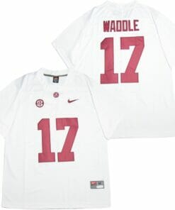 Alabama Crimson Tide #17 Jaylen Waddle College Football Jersey White