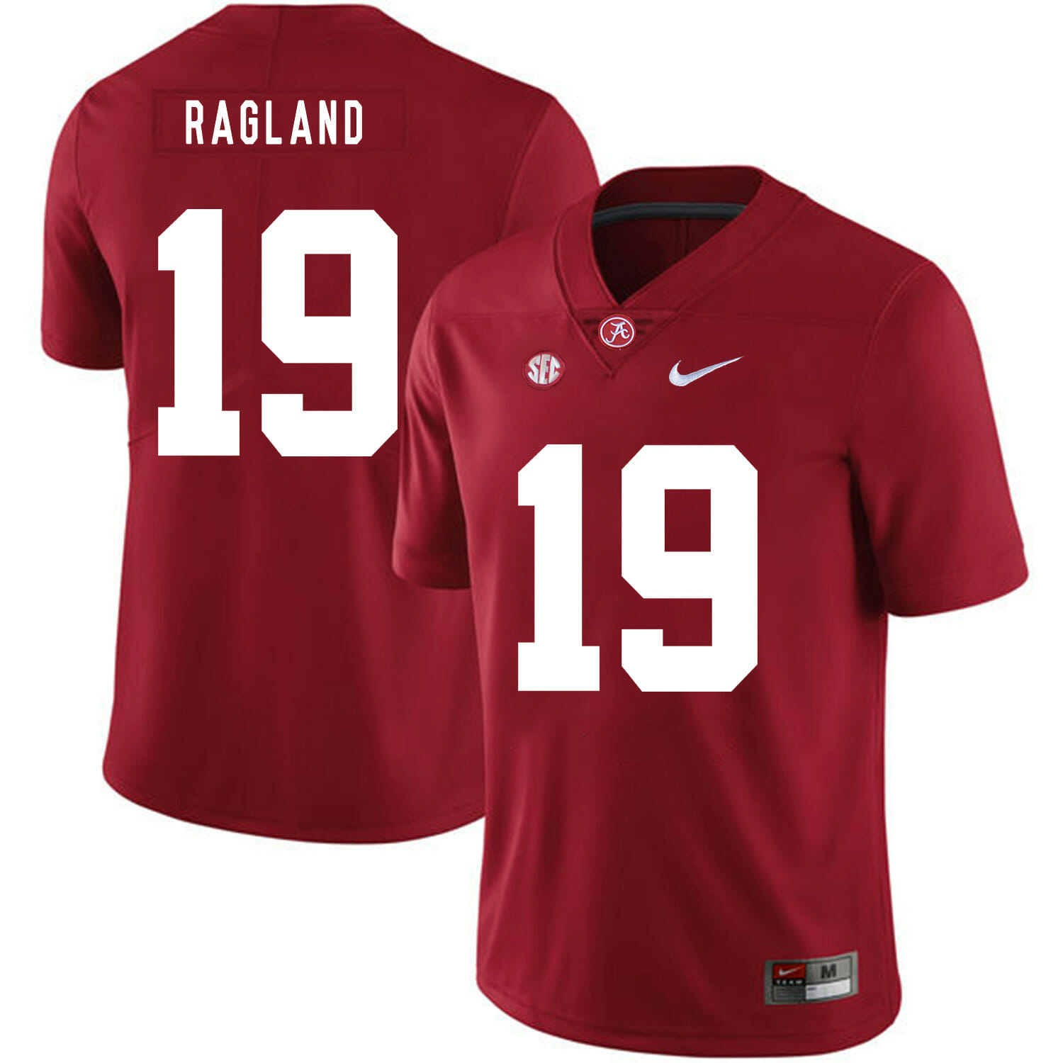 Alabama Crimson Tide #19 Reggie Ragland College Football Jersey Red 1 Alabama Crimson Tide #19 Reggie Ragland College Football Jersey Red