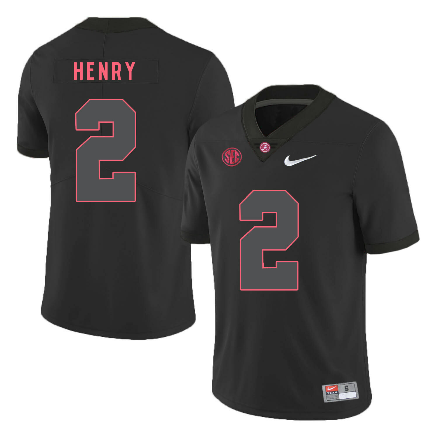 Alabama Crimson Tide #2 Derrick Henry College Football Jersey Black 1 Alabama Crimson Tide #2 Derrick Henry College Football Jersey Black