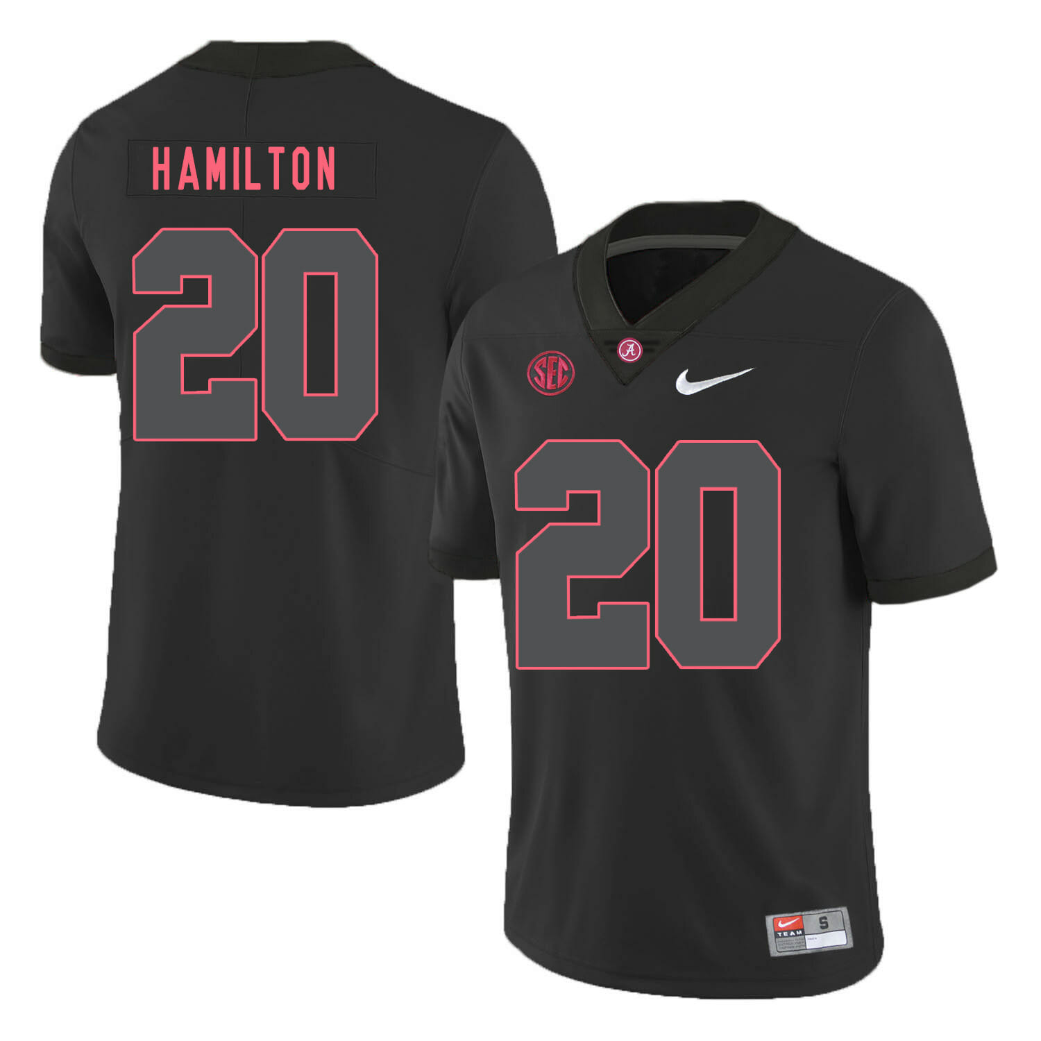 Alabama Crimson Tide #20 Shaun Dion Hamilton Football Jersey Black 1 Alabama Crimson Tide #20 Shaun Dion Hamilton Football Jersey Black