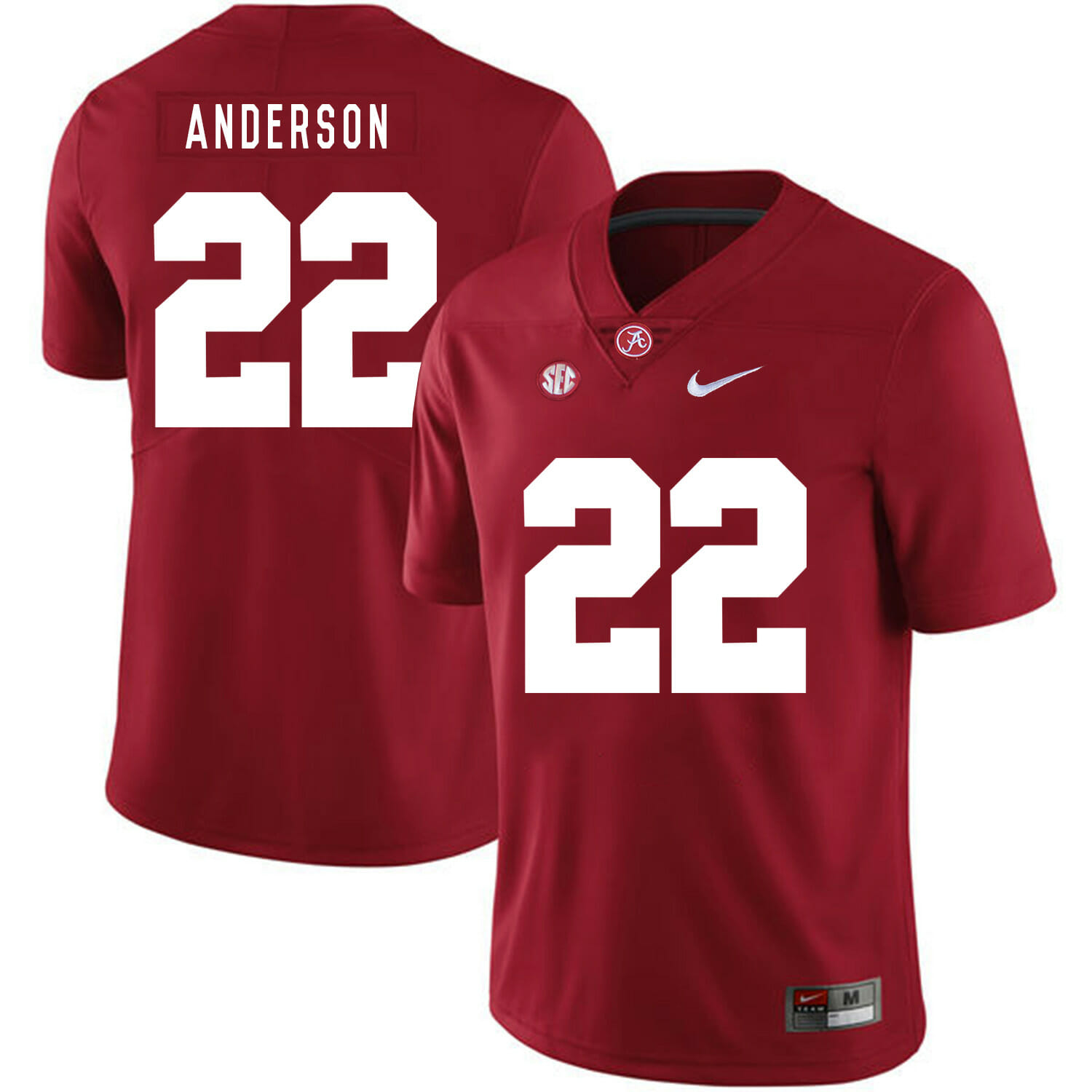 Alabama Crimson Tide #22 Ryan Anderson College Football Jersey Red 1 Alabama Crimson Tide #22 Ryan Anderson College Football Jersey Red