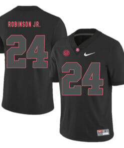 Alabama Crimson Tide #24 Brian Robinson Jr. Football Jersey Black