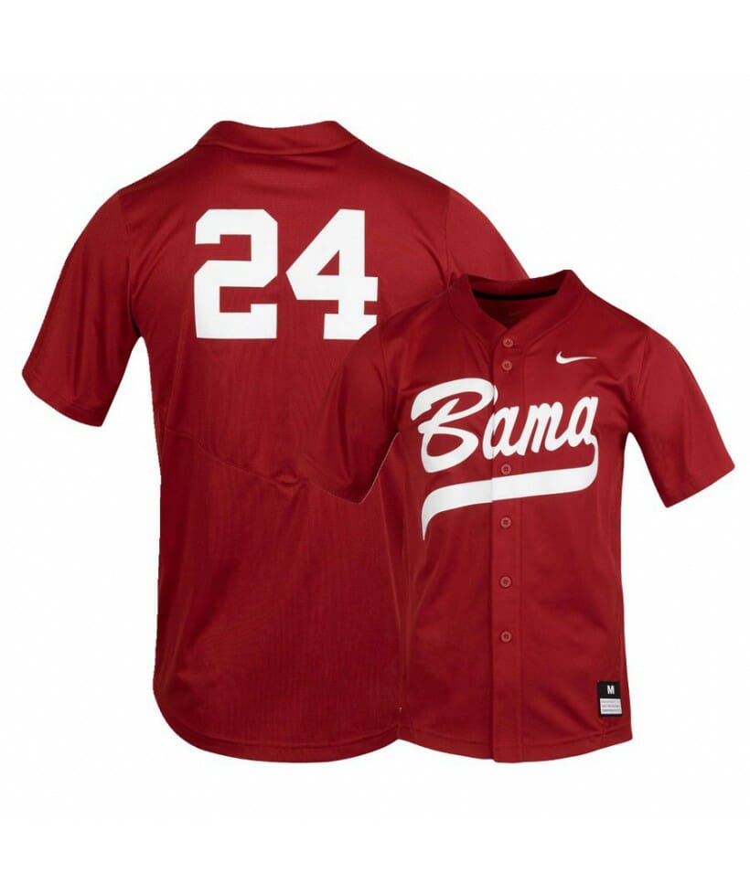 Alabama Crimson Tide 24 Kolby Robinson Red College Baseball Jersey 1 Alabama Crimson Tide 24 Kolby Robinson Red College Baseball Jersey