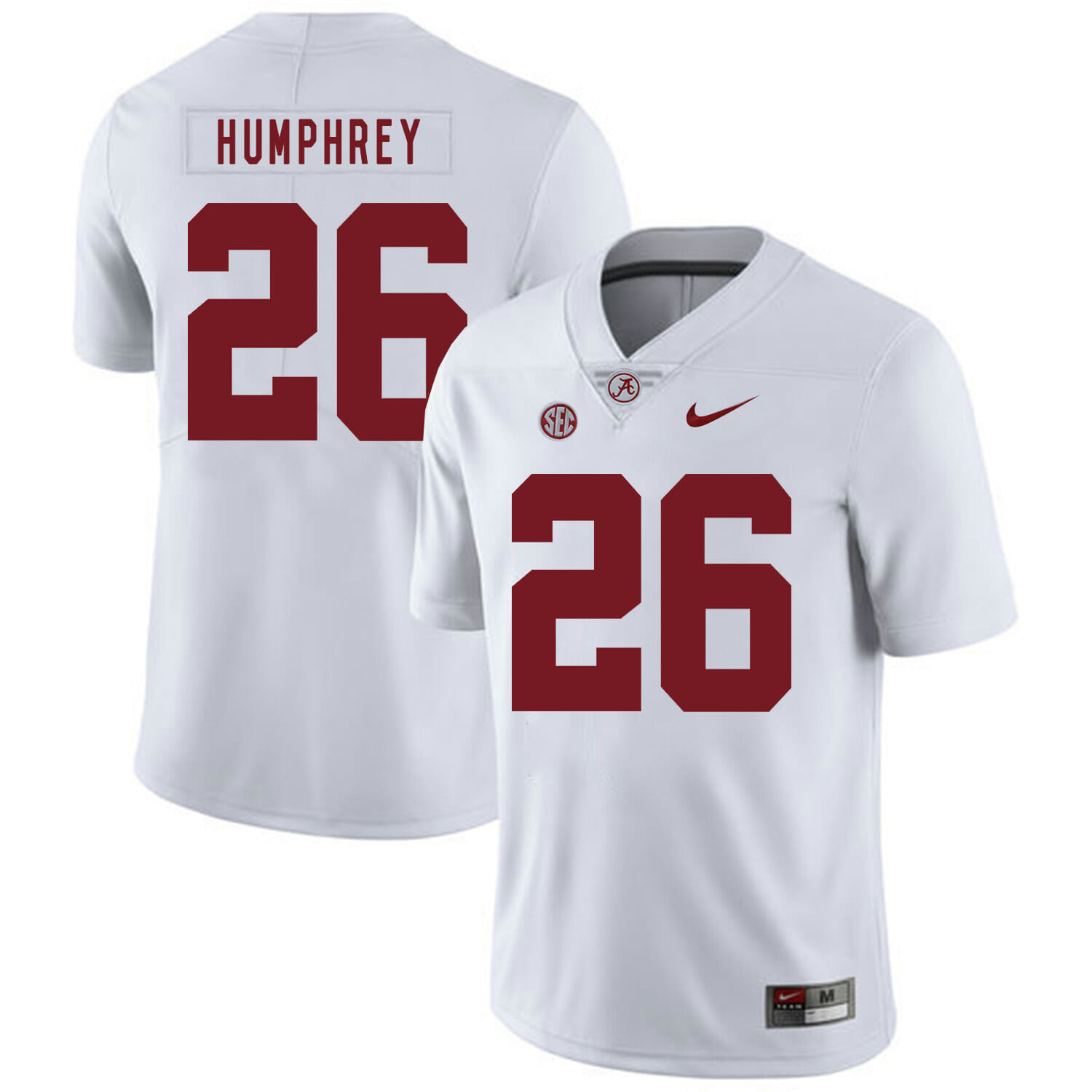 Alabama Crimson Tide #26 Marlon Humphrey College Football Jersey White 1 Alabama Crimson Tide #26 Marlon Humphrey College Football Jersey White