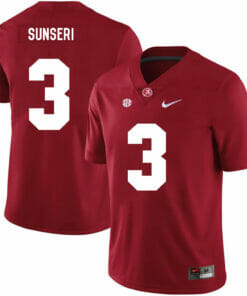Alabama Crimson Tide #3 Vinnie Sunseri College Football Jersey Red