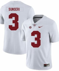 Alabama Crimson Tide #3 Vinnie Sunseri College Football Jersey White