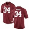 Alabama Crimson Tide #34 Damien Harris NCAA Football Jersey Red