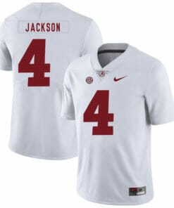 Alabama Crimson Tide #4 Eddie Jackson College Football Jersey White