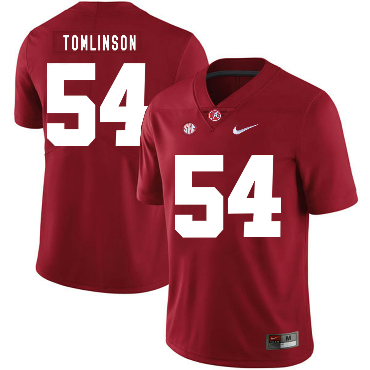 Alabama Crimson Tide #54 Dalvin Tomlinson College Football Jersey Red 1 Alabama Crimson Tide #54 Dalvin Tomlinson College Football Jersey Red