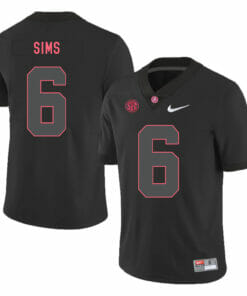 Alabama Crimson Tide #6 Blake Sims College Football Jersey Black