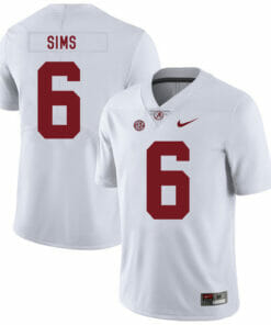 Alabama Crimson Tide #6 Blake Sims College Football Jersey White