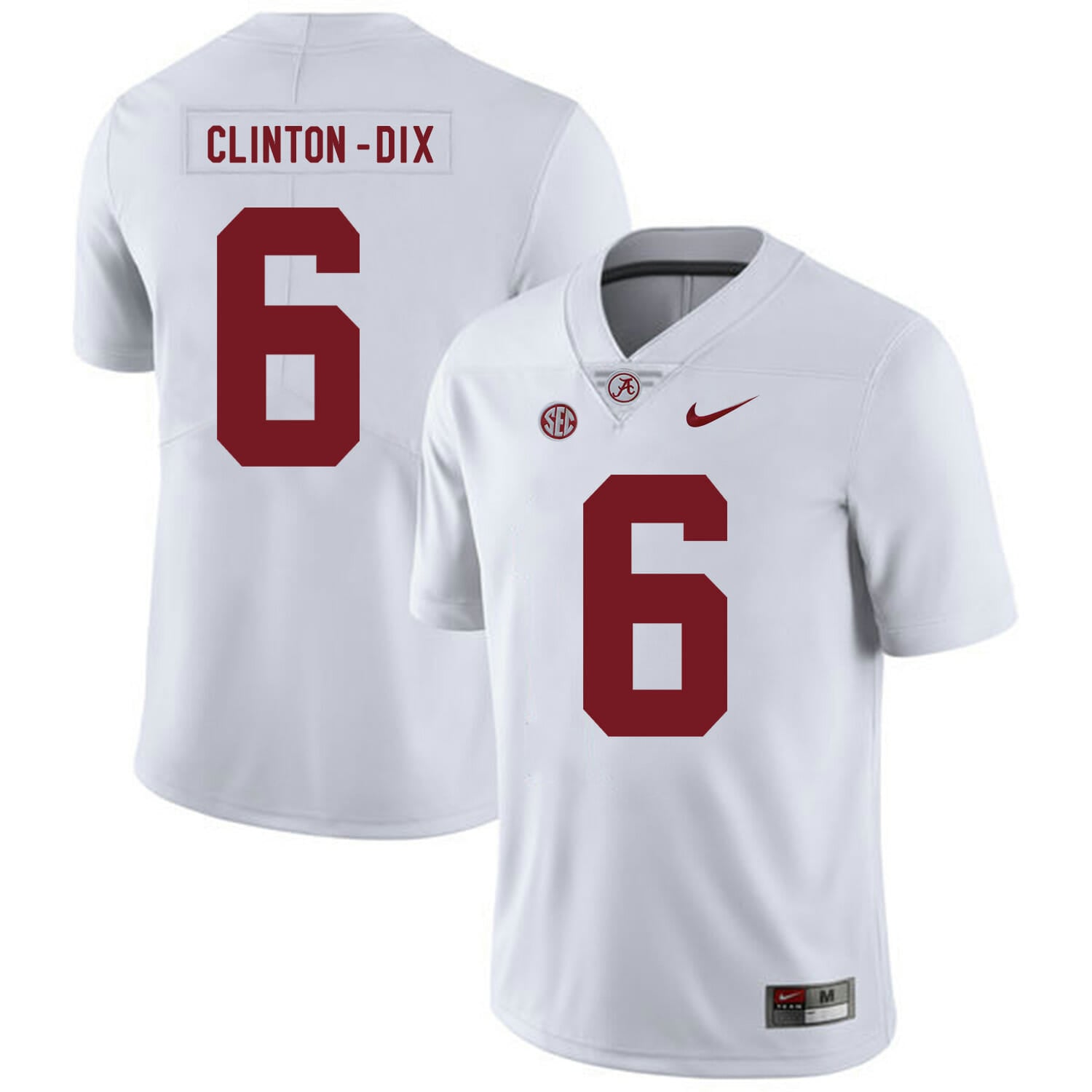 Alabama Crimson Tide #6 Clinton Dix College Football Jersey White 1 Alabama Crimson Tide #6 Clinton Dix College Football Jersey White
