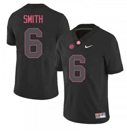 Alabama Crimson Tide #6 DeVonta Smith College NCAA Football Black Jersey 1 Alabama Crimson Tide #6 DeVonta Smith College NCAA Football Black Jersey