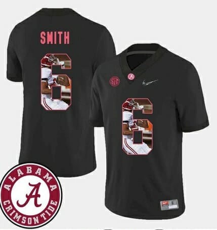 Alabama Crimson Tide #6 DeVonta Smith College NCAA Football Jersey Black 1 Alabama Crimson Tide #6 DeVonta Smith College NCAA Football Jersey Black
