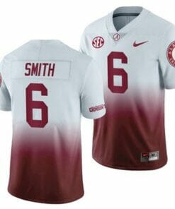 Alabama Crimson Tide #6 DeVonta Smith College NCAA Football White Red Jersey