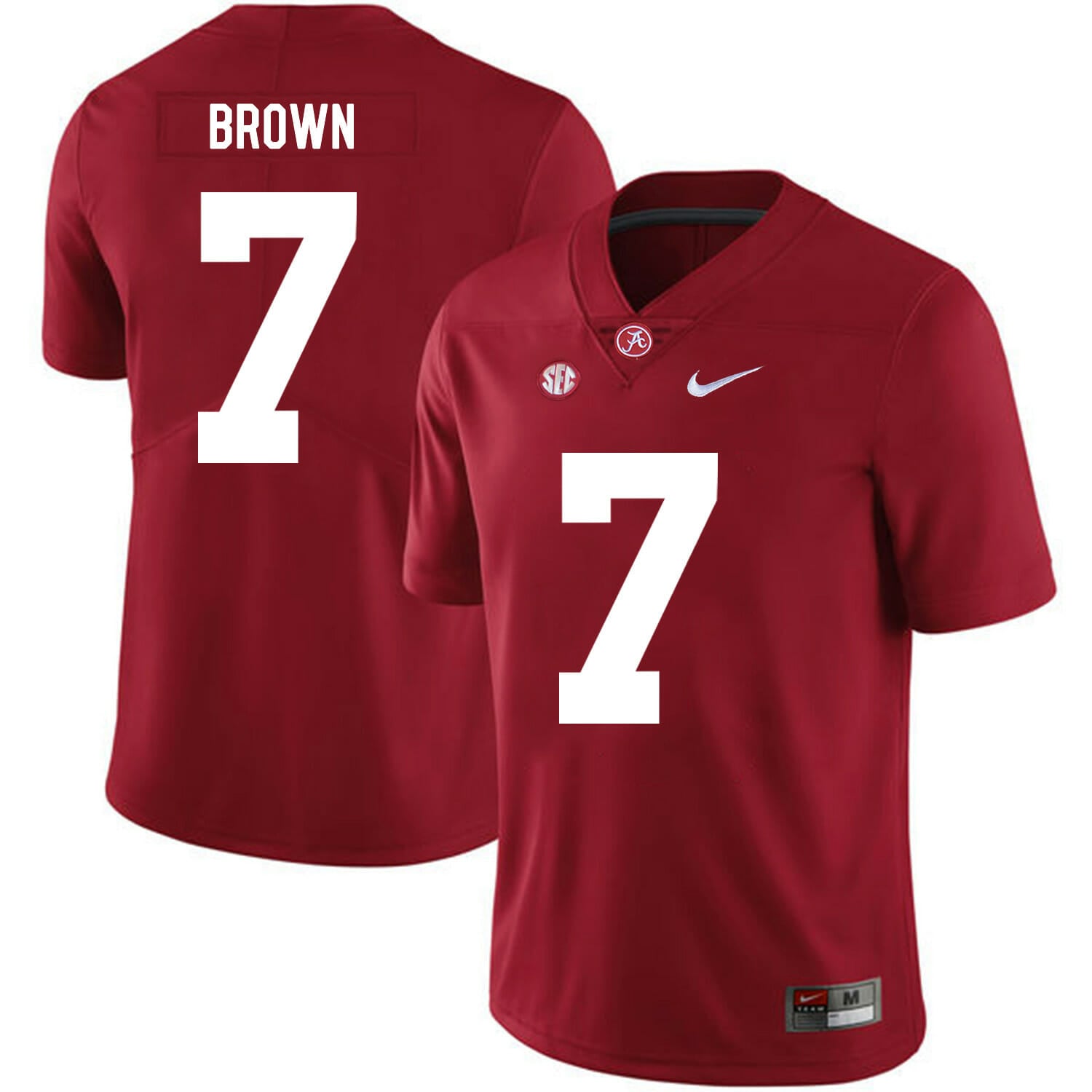 Alabama Crimson Tide #7 Tony Brown College Football Jersey Red 1 Alabama Crimson Tide #7 Tony Brown College Football Jersey Red