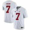 Alabama Crimson Tide #7 Tony Brown College Football Jersey White 6 Alabama Crimson Tide #7 Tony Brown College Football Jersey White
