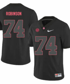 Alabama Crimson Tide #74 Cam Robinson College Football Jersey Black